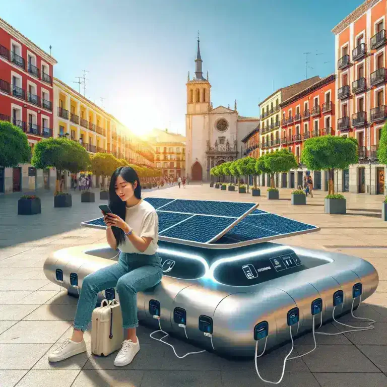 Ciudades españolas instalan bancos inteligentes con puertos de carga solar